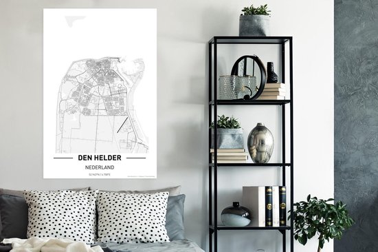 Affiche Plan de la ville Den Helder - 80x120 cm