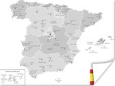 Poster Illustratie van de provincies in Spanje - 40x30 cm