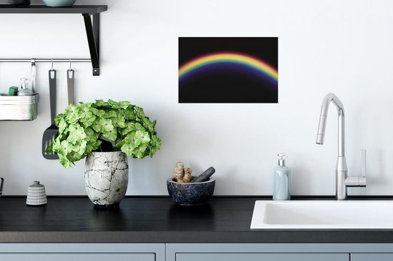 Affiche - Un fond arc-en-ciel noir - 30x20 cm