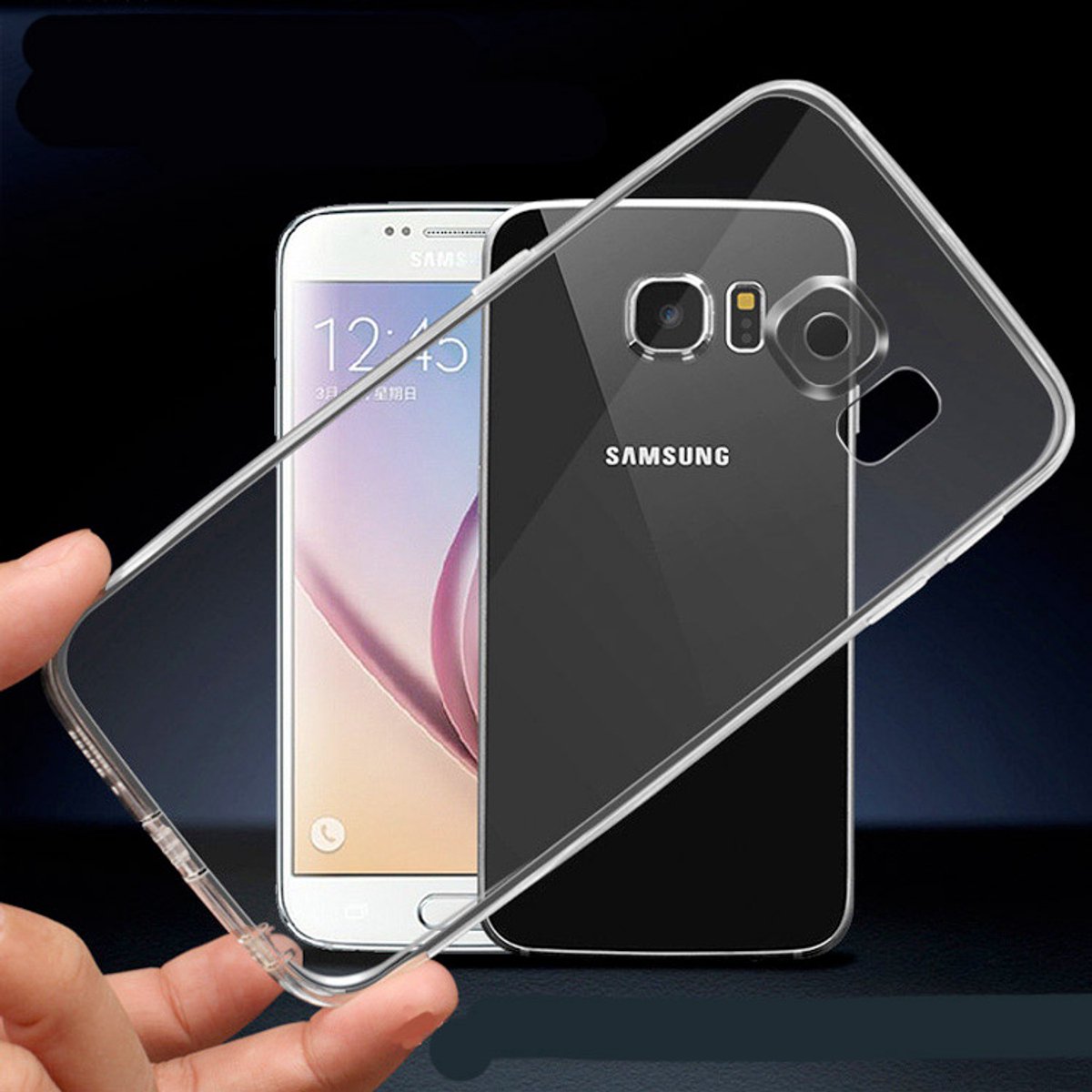 samsung s6 lucent hoesje transparant TPU Case Cover