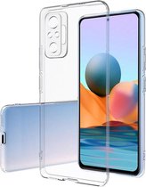 Transparant Dun TPU Hoesje Geschikt voor Xiaomi Redmi Note 10 / 10S | Back Cover | Lichtgewicht | Ultra Dun Hoesje | Flexibel | Zacht TPU | Doorzichtig