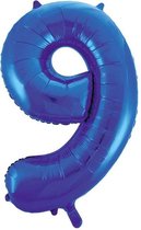 Haza Original Folieballon "9" Blauw 92 Cm