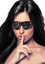 Printed Eye Mask - Old School Tattoo Style - Black - Bondage Toys - Masks