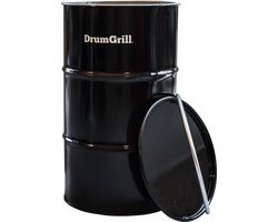 Barrelkings Drumgrill BBQ- Houtskoolbarbecue vuurton- olievat medium 48 X 82 Cm zwart