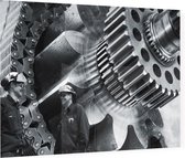 Gear workers - Foto op Plexiglas - 90 x 60 cm