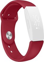 By Qubix - Fitbit Inspire HR siliconen bandje (large) - Wijnrood