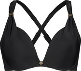 Hunkemöller Dames Badmode Voorgevormde beugel bikini top Sunset Dreams Cup E +  - Zwart - maat E80