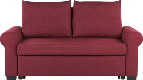 Beliani SILDA - Sofa Bed - Rood - Polyester