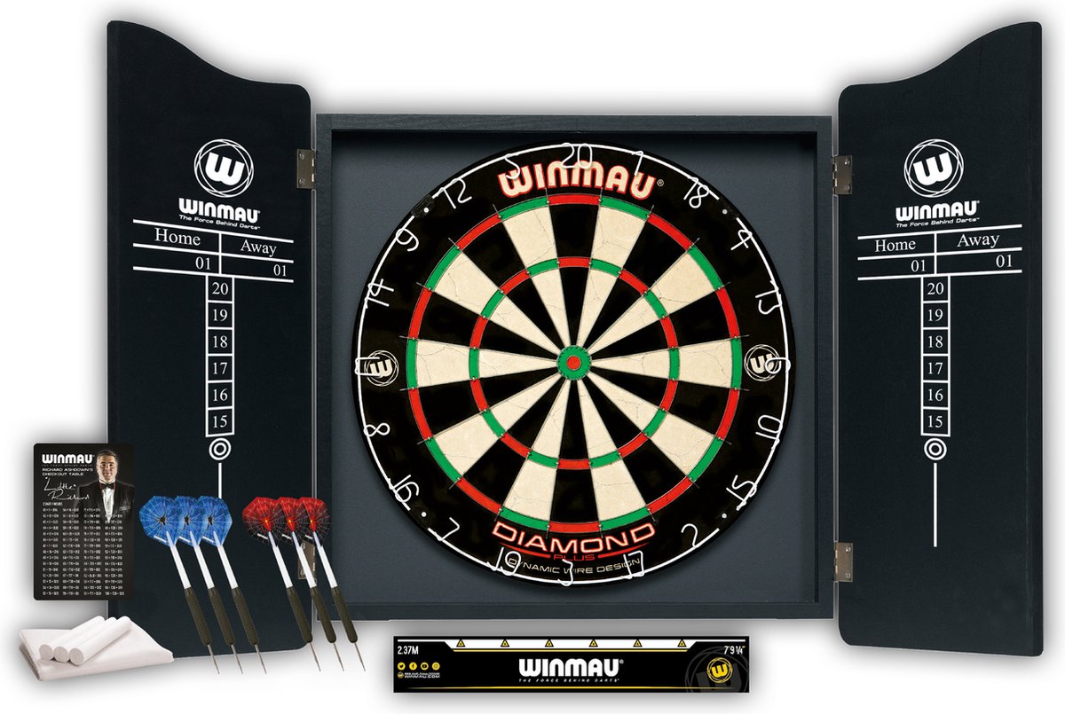 Winmau Professional Dart Set - Diamond Plus Bristle Dartboard