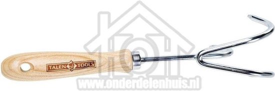 Talen Tools - Handkrabbertje - 3 tanden - Verzinkt staal - Essenhouten handvat van Talen Tools — afbeelding 4