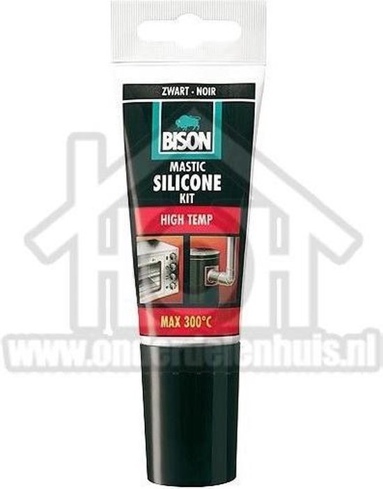 Bison Siliconenkit High Temp - Zwart - 60 ml - Bison