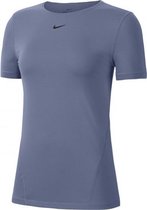Nike Pro shirt dames blauw - Maat M