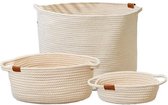 Handgeweven Wasmand of Opberger voor binnenhuis - 36X31cm - Beige