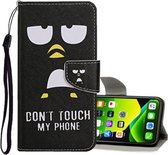 Voor iPhone 11 Pro Gekleurd tekeningpatroon Horizontaal leren flip-hoesje met houder & kaartsleuven & portemonnee (pinguïn)