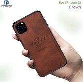 PINWUYO Schokbestendige waterdichte volledige dekking PC + TPU + huidbeschermhoes voor iPhone 11 Pro (bruin)