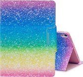 Voor iPad Pro 11 inch （2018） Gekleurde Tekening Patroon Horizontale Flip Leren Case met Houder & Kaartsleuf & Portemonnee (Gestreept Regenboogzand)