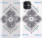 Voor iPhone 11 3D-schilderij Gekleurd tekeningpatroon Horizontaal Flip TPU + PU-lederen hoes met houder & kaartsleuven & portemonnee & lanyard (tol)