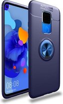 Voor Huawei Mate 30 Lite Lenuo schokbestendig TPU-hoesje met onzichtbare houder (blauw)