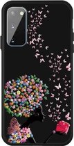 Voor Galaxy A41 Pattern Printing Embossment TPU Mobile Case (Corolla Girl)