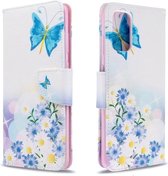 Voor Galaxy S20 Ultra Gekleurd Tekening Patroon Horizontale Flip Leren Case met Houder & Kaartsleuven & Portemonnee (Viooltje)