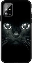 Voor Galaxy A51 Pattern Printing Embossment TPU Mobile Case (Whiskered cat)