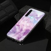 Voor Xiaomi Redmi Note 8 Marble Pattern Soft TPU beschermhoes (paars)