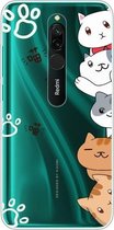 Voor Xiaomi Redmi Note 8 Lucency Painted TPU Protective (Meow Meow)