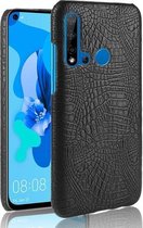 Schokbestendige krokodiltextuur pc + PU-hoes voor Huawei P20 lite 2019 / Huawei nova 5i (zwart)