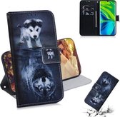 Voor Xiaomi Mi CC9 Pro / Note 10 / Note 10 Pro Gecombineerd patroon Magnetische attractie Horizontale flip lederen tas, ondersteuningshouder & kaartsleuf & portemonnee (Wolf en hond)