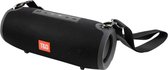 T&G TG125 draagbare kolomluidspreker 10W Bluetooth-luidspreker Muziekspeler Luidsprekersdoos met FM-radio Aux TF subwoofer basluidspreker (zwart)