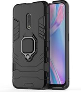 PC + TPU schokbestendige beschermhoes voor OPPO K3 / Realme X, met magnetische ringhouder (zwart)