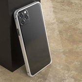 LOVE MEI metalen schokbestendige waterdichte stofdichte bumperframe-hoes voor iPhone 11 Pro Max (zilver)