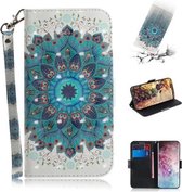 3D Gekleurde Tekening Horizontale Leren Flip Case, met Houder & Kaartsleuf & Portemonnee Voor Galaxy Note 10 Plus (Pauwkrans)