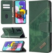 Voor Samsung Galaxy A51 bijpassende kleur krokodil textuur horizontale flip PU lederen tas met portemonnee & houder & kaartsleuven (groen)