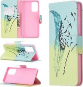 Voor Samsung Galaxy A72 5G Gekleurde Tekening Patroon Horizontale Flip Leren Case met Houder & Kaartsleuven & Portemonnee (Veer)