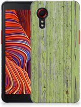 Cover Case Geschikt voor Samsung Xcover 5 Enterprise Edition | Geschikt voor Samsung Galaxy Xcover 5 Smartphone hoesje Green Wood