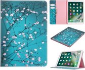 Voor iPad 10.2 Gekleurde tekening patroon Horizontale Flip PU lederen tas met houder & kaartsleuven & portemonnee (pruimenbloesem)
