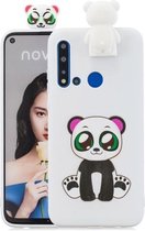 Voor Huawei P20 Lite 2019 Cartoon schokbestendige TPU beschermhoes met houder (Panda)