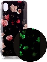 Voor Huawei Y5 (2019) Lichtgevende TPU zachte beschermhoes (Rose)