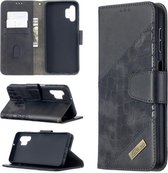 Voor Samsung Galaxy A32 5G Bijpassende Kleur Krokodil Textuur Horizontale Flip PU Lederen Case met Portemonnee & Houder & Kaartsleuven (Zwart)