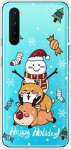 Voor OnePlus Nord Christmas Series transparante TPU beschermhoes (gestapelde pop)