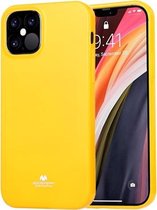 Voor iPhone 12 Pro Max GOOSPERY JELLY TPU schokbestendig en kras beschermhoes (geel)