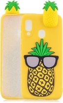 Voor Galaxy A20e 3D Cartoon patroon schokbestendig TPU beschermhoes (grote ananas)