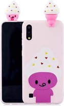 Voor Galaxy M10 schokbestendige Cartoon TPU beschermhoes (ijs)