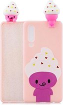 Voor Galaxy A70 schokbestendige Cartoon TPU beschermhoes (ijs)