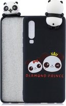 Voor Galaxy A70 schokbestendige cartoon TPU beschermhoes (twee panda's)