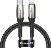 Baseus Horizontale 18W USB-C / Type-C naar 8-pins datasynchronisatie-oplaadkabel PD-kabel, lengte: 1m (zwart)