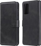 Voor Geschikt voor Xiaomi Poco M3 / Redmi Note 9 4G Klassieke Kalfsstructuur PU + TPU Horizontale Flip Leren Case, met Houder & Kaartsleuven & Portemonnee (Zwart)