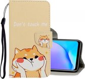 Voor Vivo Y17 / Y12 / Y15 3D Gekleurde Tekening Horizontale Flip PU Lederen Case met Houder & Kaartsleuven & Portemonnee (Shiba Inu)