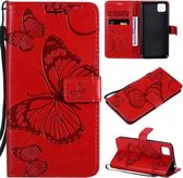 Voor Huawei Y5P / Honor 9s 3D Vlinders Embossing Patroon Horizontale Flip Leren Case met Houder & Kaartsleuf & Portemonnee (Rood)
